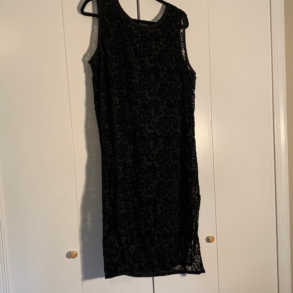 NWT Lucky Brand burnout velvet dress with full slip lining